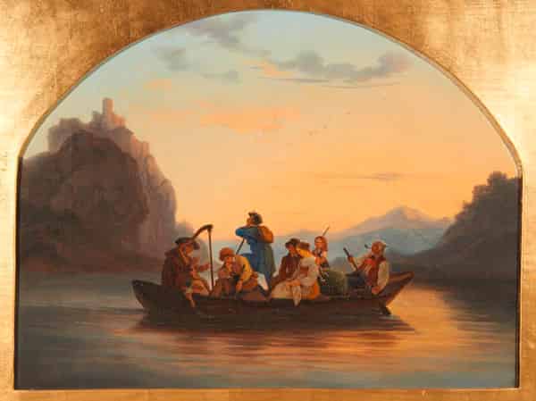 Ausschnitt aus „Überfahrt über die Elbe am Schreckenstein“, Ludwig Richter, ca. 1840